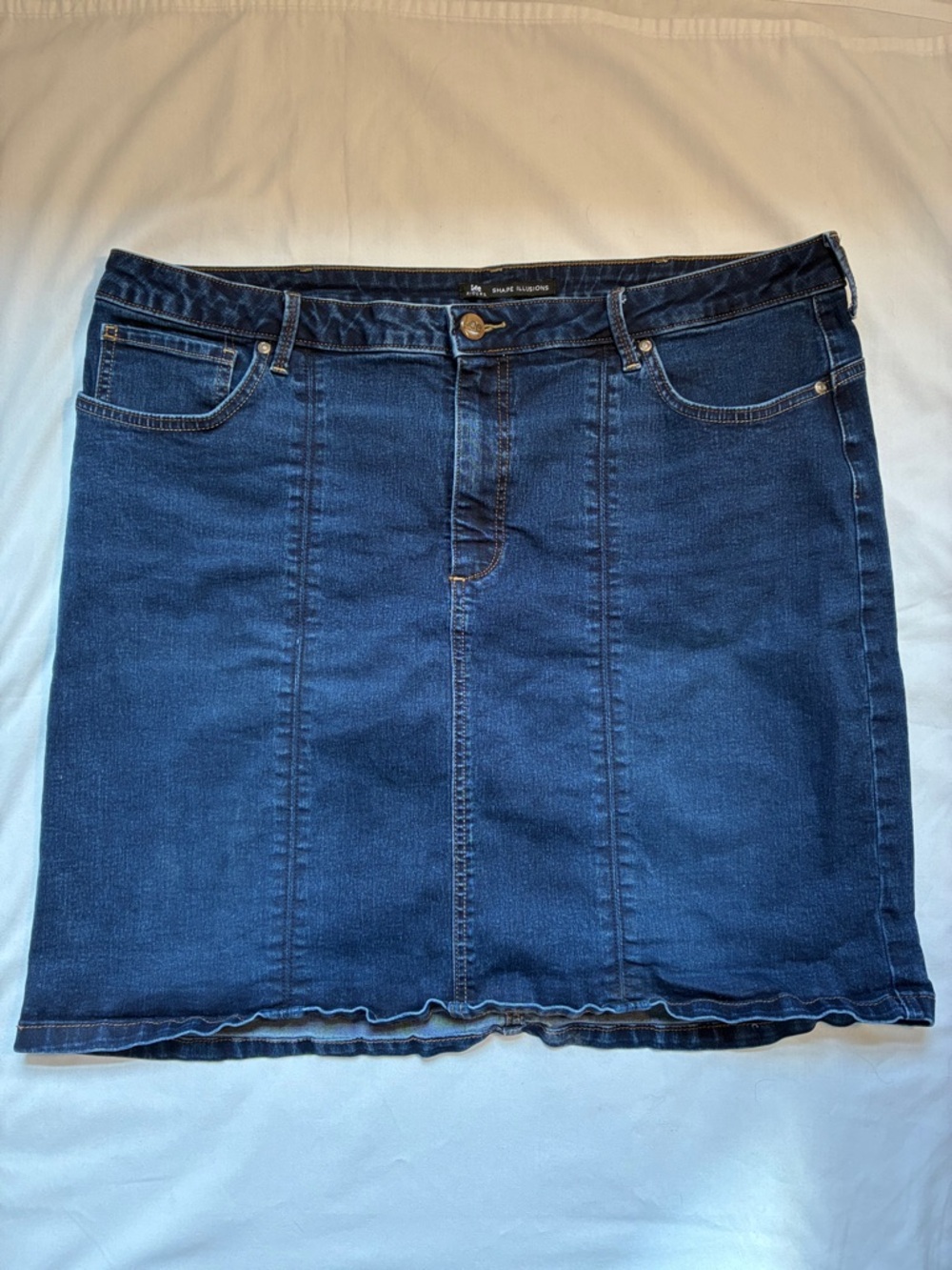Lee Riders Shape Illusions Slim Fit Skirt 22M Denim Blue Jean